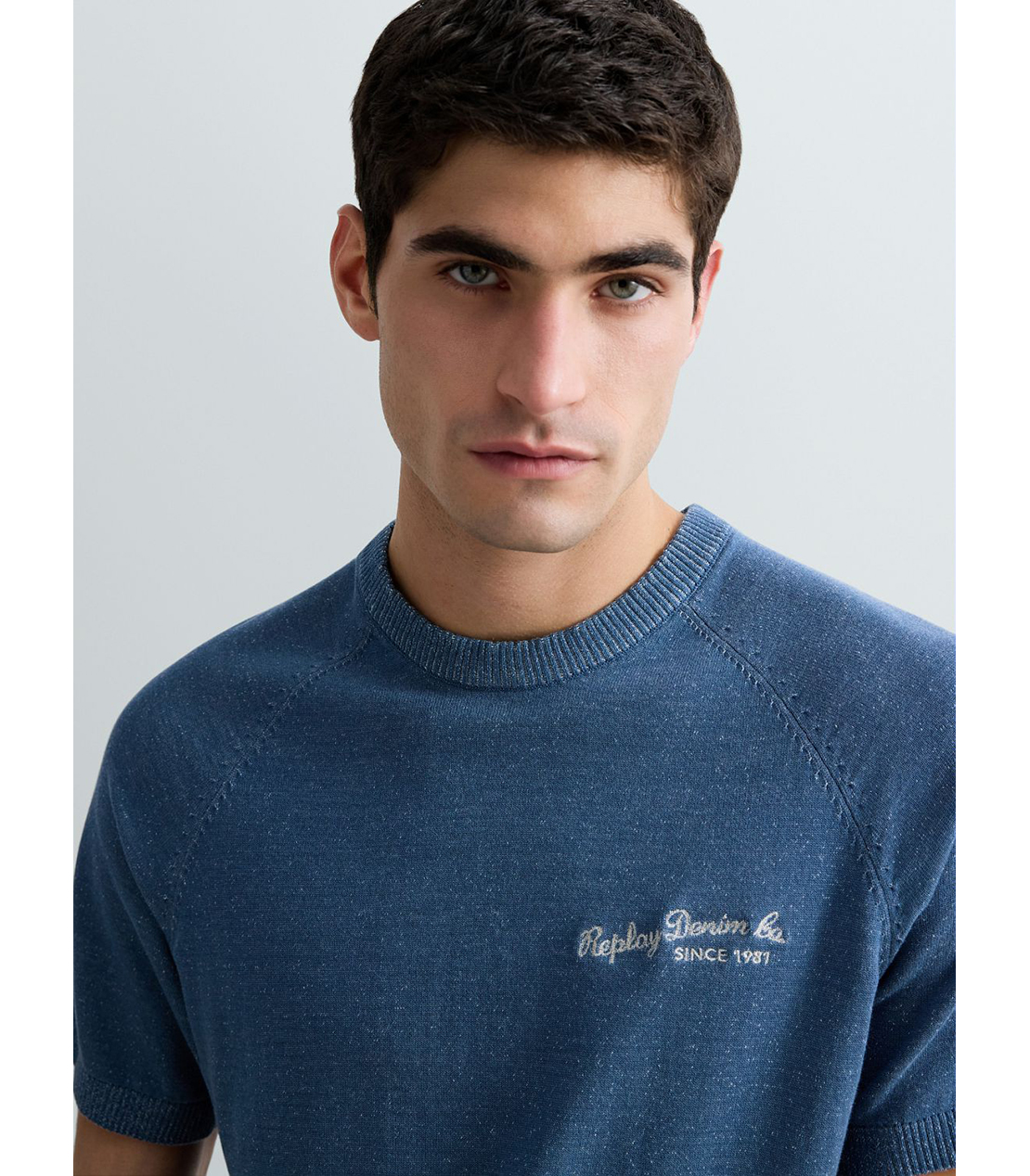 ブルーデニムハーフスリーブセーター 詳細画像 ブルーホワイト 5